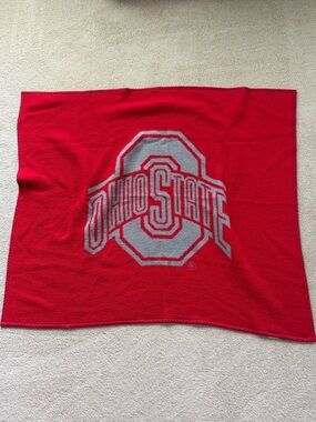 Vintage biederlack Ohio state buckeyes blanket made in USA OSU